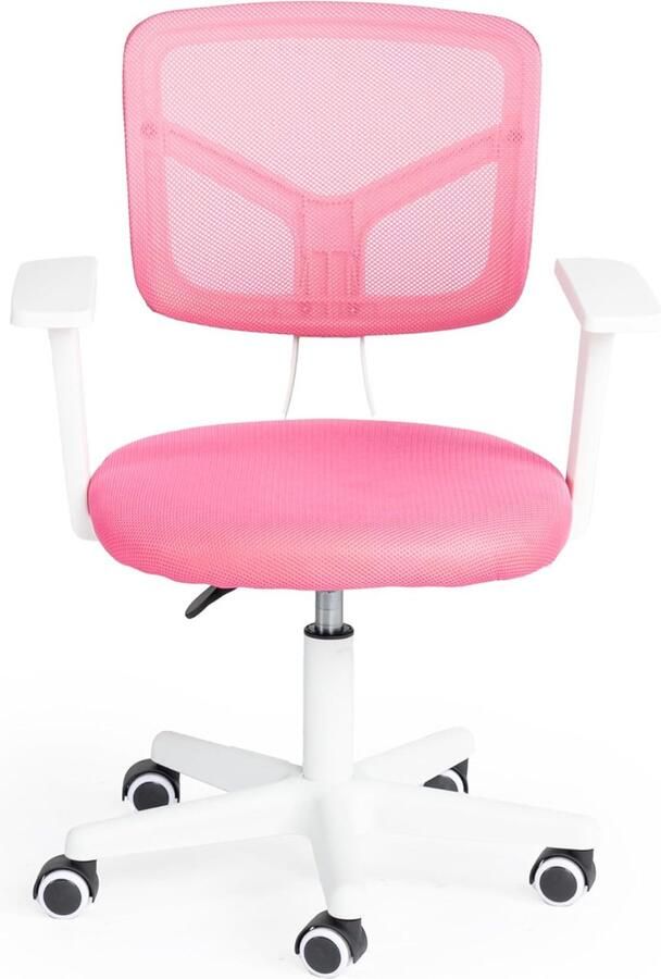 JGS Comfortabele en In Hoogte Verstelbare Bureaustoel met Armleuningen en Draaibare Zitting voor Kantoor en Thuisgebruik