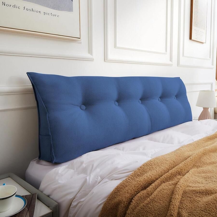 JGS Comfortabele en Ondersteunende Rugkussen voor Bed met Luxe Geheugenschuim en Natuurlijke Stoffen