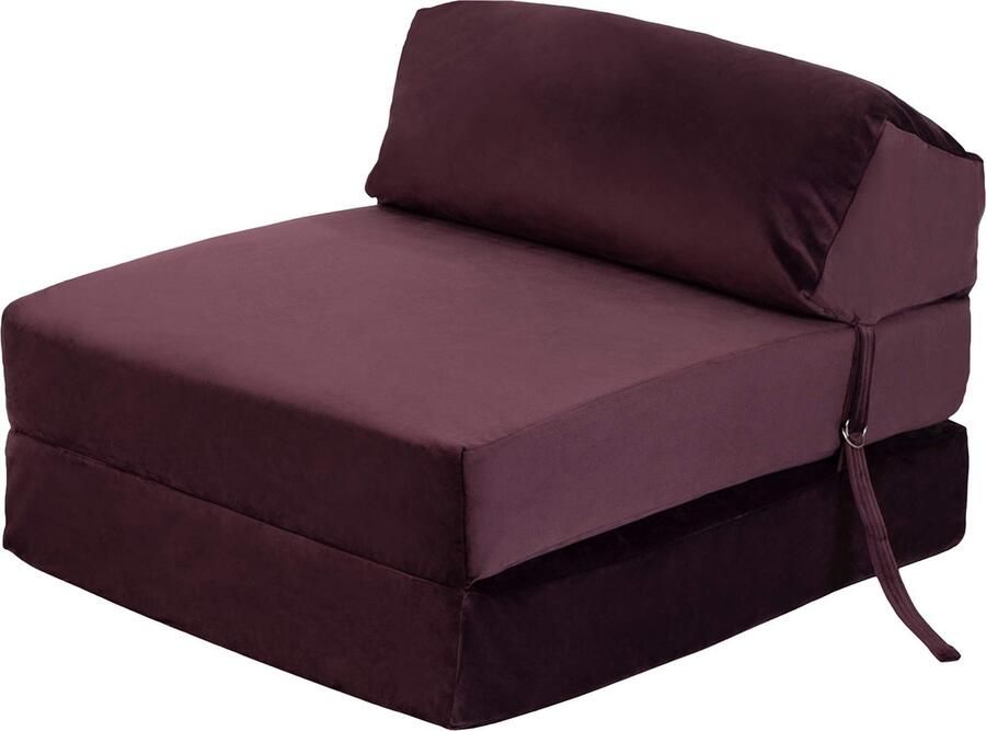 JGS Comfortabele Opvouwbare Fluwelen Futon voor Woonkamer en Logeerkamer Met Hoofdsteun