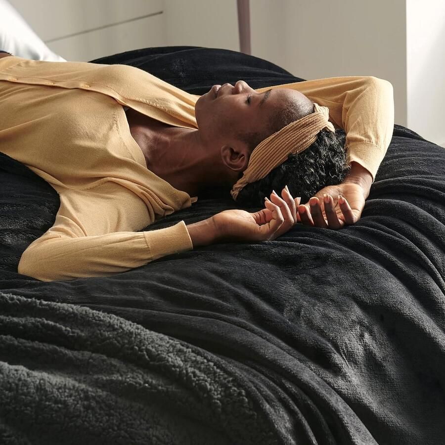 JGS Dubbelzijdige Superzachte Deken voor Bank en Woonkamer Extra Dikke en Warme Pluizige Fleece