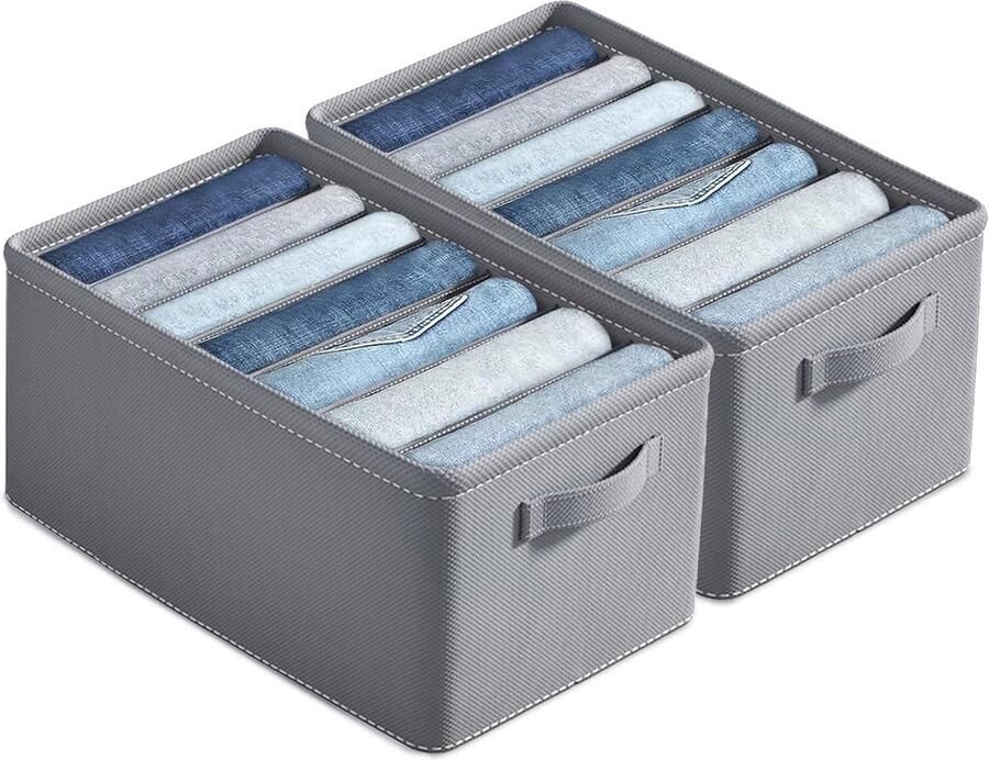 JGS Efficiënte Opbergdozen voor Kleding met 7 Compartimenten en Handige Handgrepen