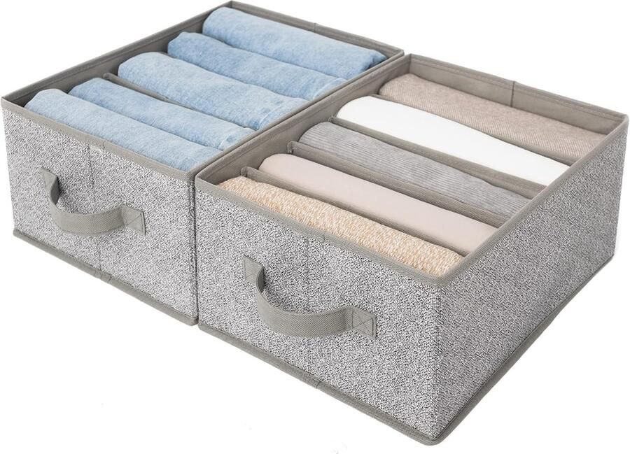 JGS Efficiënte Opbergoplossing voor Kleding met Vijf Ruime Compartimenten en Handige Handvatten