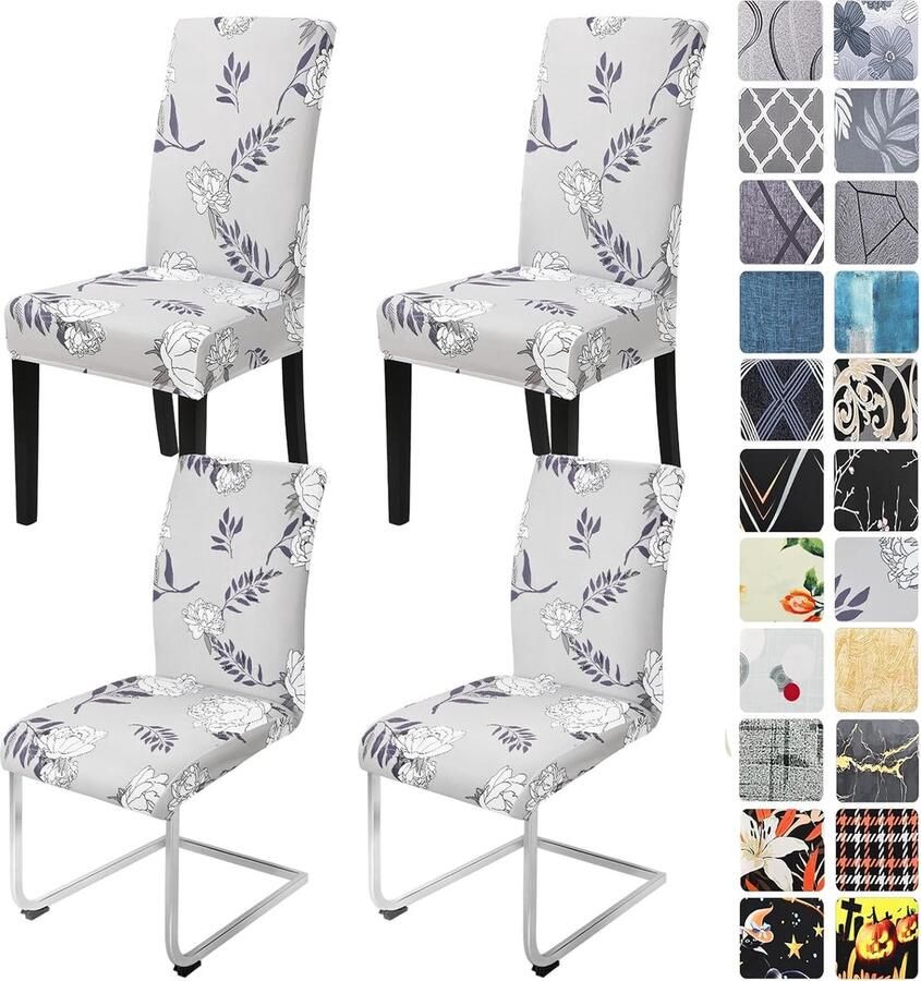JGS Elastische Stoelhoezen Set van 4 6 Voor Eetkamer Keuken Hotel Banket Bruiloft