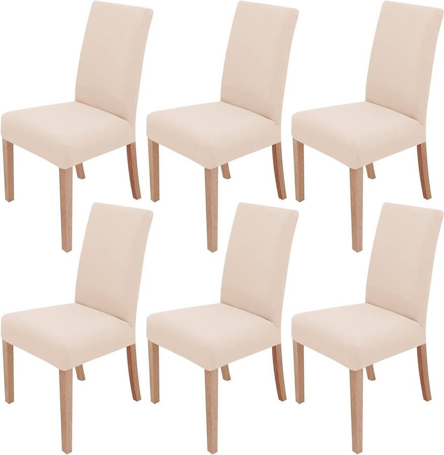 JGS Elastische Stoelhoezen Set van 6 voor Eetkamer Keuken Bruiloft Kantoor en Feestgelegenheden