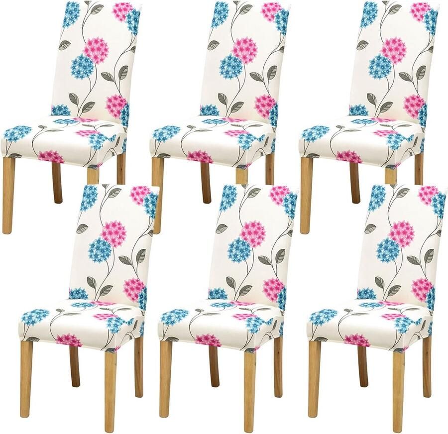 JGS Elastische Stoelhoezen Set van 6 voor Eetkamerstoelen en Evenementen