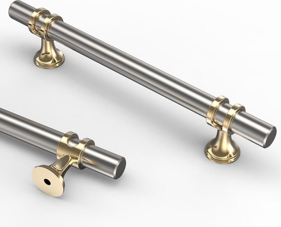 JGS Elegante Geborstelde Goudkleurige Meubelgrepen Set van 10 voor Keuken en Kast