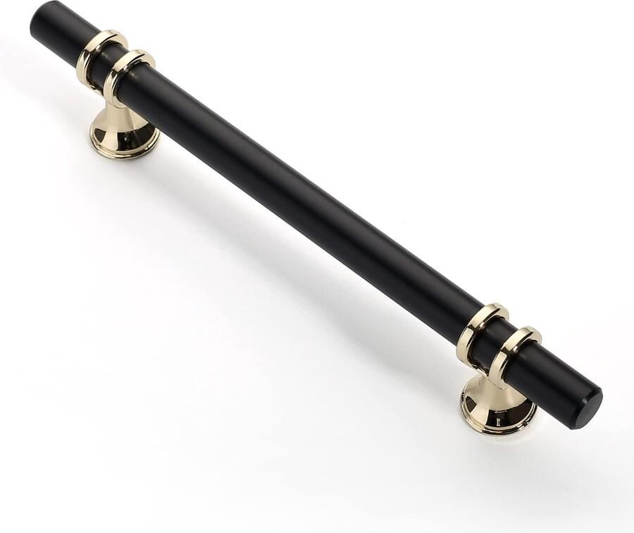 JGS Elegante Set van 10 Meubelgrepen voor Keuken en Kasten in Zwart Goud