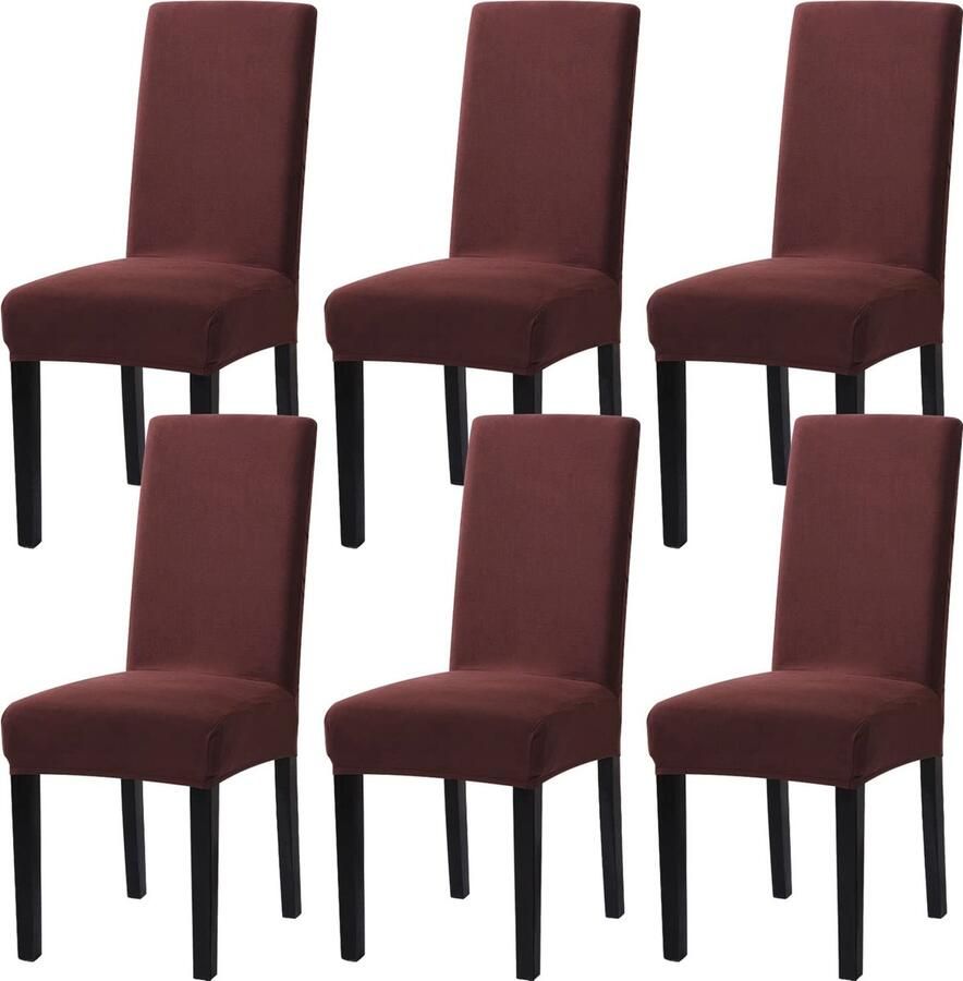 JGS Elegante Stretch Stoelhoezen Set van 6 voor Gelegenheden
