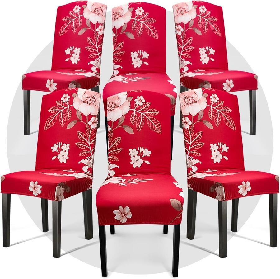 JGS Elegante Stretch Stoelhoezen voor Eetkamerstoelen in Kleuren en Stijlen voor Elke Gelegenheid