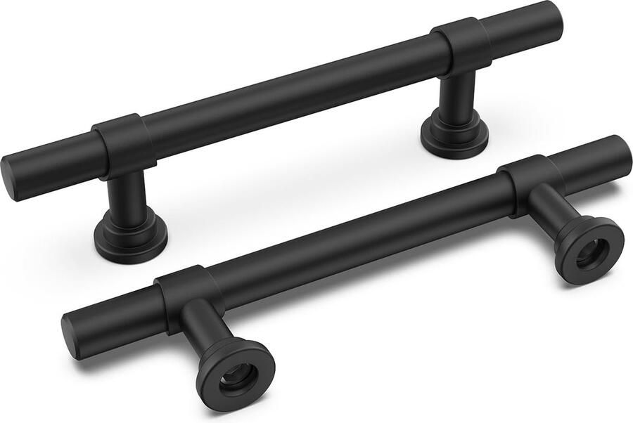 JGS Elegante Zwarte Keukengrepen Set voor Meubels – Roestvrij Staal Ontwerp voor Gemak