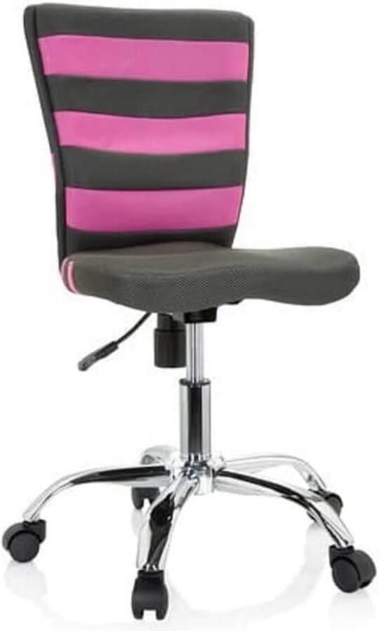JGS Ergonomische Kinder Bureaustoel KIDDY Comfort I Verstelbaar en Comfortabel in Grijs Roze