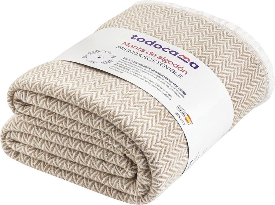 JGS Extra Zachte Meerjarige Dekbedovertrek voor Bank of Bed in Beige Sand 230x240 cm