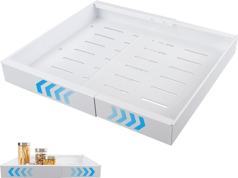JGS Grote Uitschuifbare Lade Organizer voor Keuken en Badkamer zonder Boren of Spijkeren