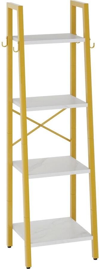 JGS Industriële Boekenkast met 4 Niveaus en Stabiel Metalen Frame voor Multifunctioneel Gebruik