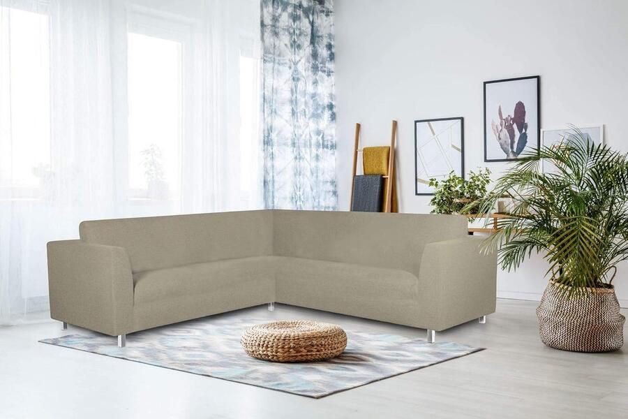 JGS Italiaanse Stretchbare Bankhoes in Elegante Duifgrijze Tint voor Volledige Bescherming