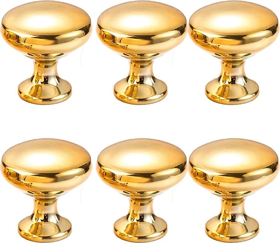 JGS Kast- en Ladegrepen Set van 6 met Elegant Gouden Afwerking voor Stijlvolle Interieurdecoratie