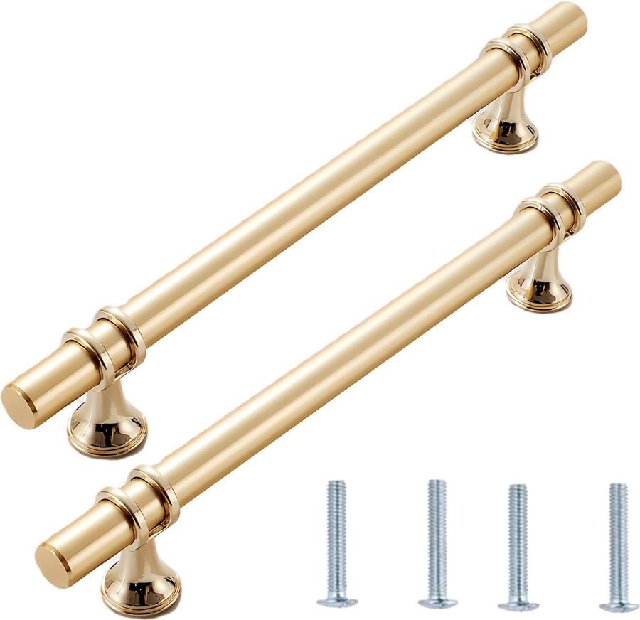 JGS Kast- en Meubelhandgrepen in Goudkleurig Roestvrij Staal voor Elegante Interieurs