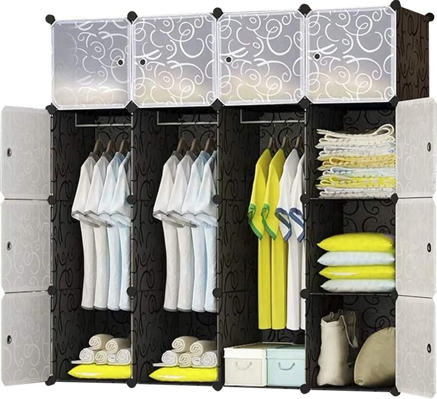 JGS Kledingkast met Flexibele Opbergopties en Diepe Vakken voor Elke Ruimte