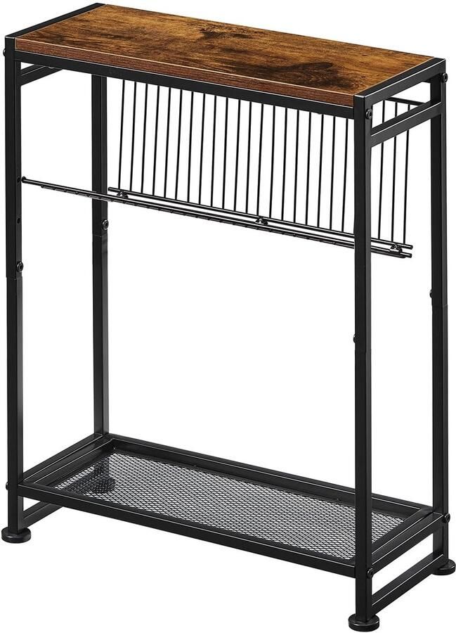 JGS Kleine Multifunctionele Bijzettafel met Tijdschriftenhouder voor Compacte Ruimtes en Moderne Interieurs