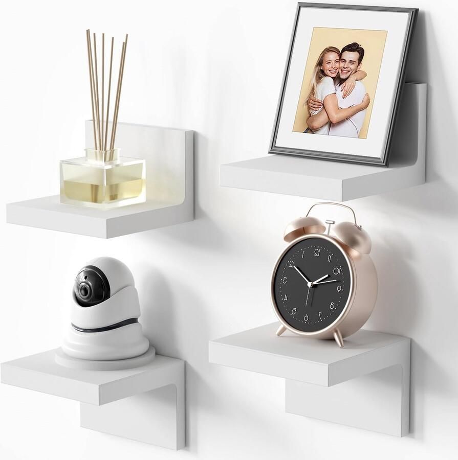 JGS Kleine Wandrekken Set van 4 voor Ruimtes Eenvoudige Installatie en Veelzijdig Gebruik