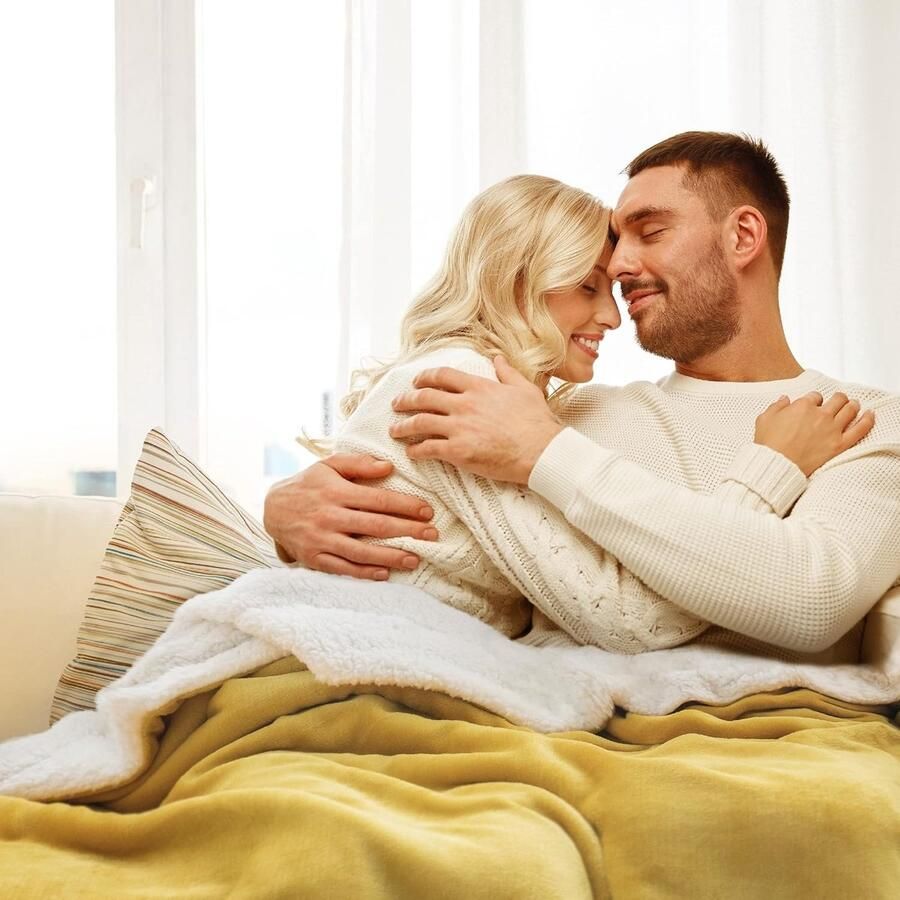 JGS Knusse Dubbelzijdige Deken van Superzacht Fleece voor Bank of Woonkamer