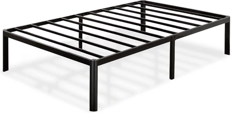 JGS Stijlvol en Functioneel Metalen Bedframe met Onderbed Opbergruimte 120 x 190 cm Zwart