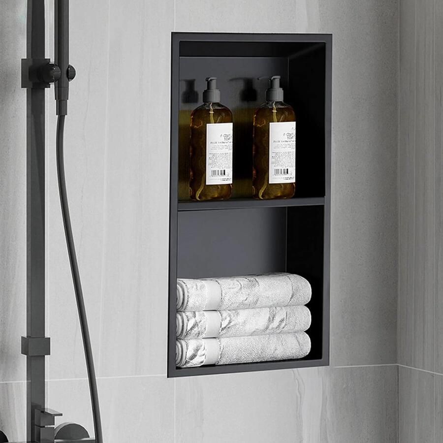 JGS Luxe RVS Douche Nis (70x28x12 5 cm) Inbouw Doucherek voor Badkameraccessoires en Toiletartikelen