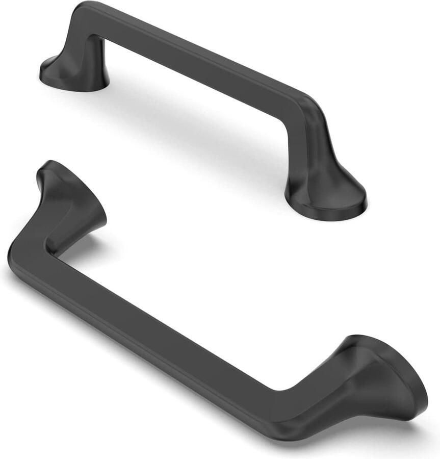 JGS Meubelgrepen kastgrepen keukengrepen handgrepen meubels ladegrepen handgrepen voor keukenkasten kasten meubelgrepen ladegrepen 96 mm gatafstand mat zwart 10 stuks