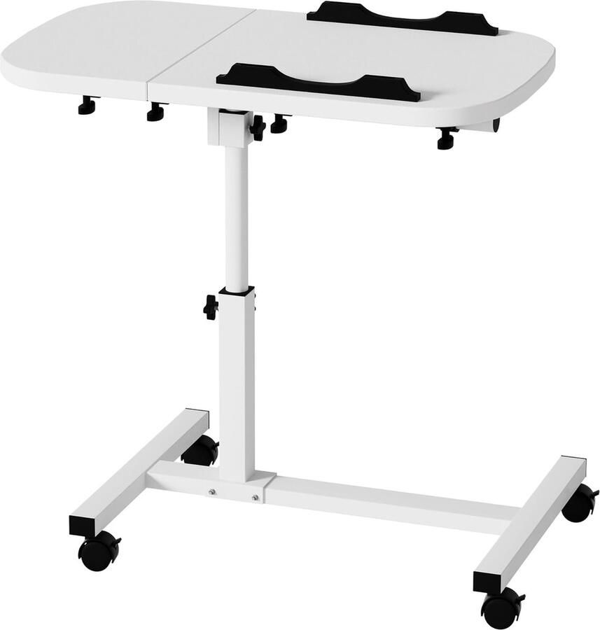 JGS Mobiel staand bureau zit-sta bureau laptop bureau converter voor bank mobiel laptop bureau met wielen overbed tafel computerwerkstation draagbaar bureau