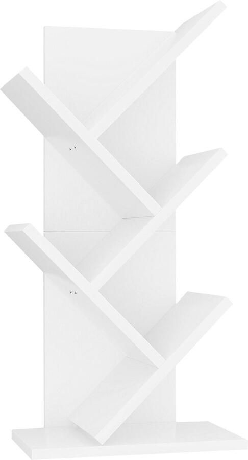 JGS Modern en Ruimtebesparend Boomvormig Boekenkast met 4 Niveaus voor Slaapkamer en Kantoor