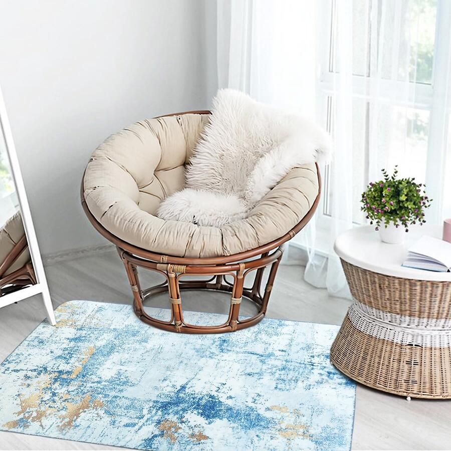 JGS Modern en Stijlvol Kortpolig Vloerkleed voor Woon- en Slaapkamer Wasbaar en Antislip 60 × 100 cm