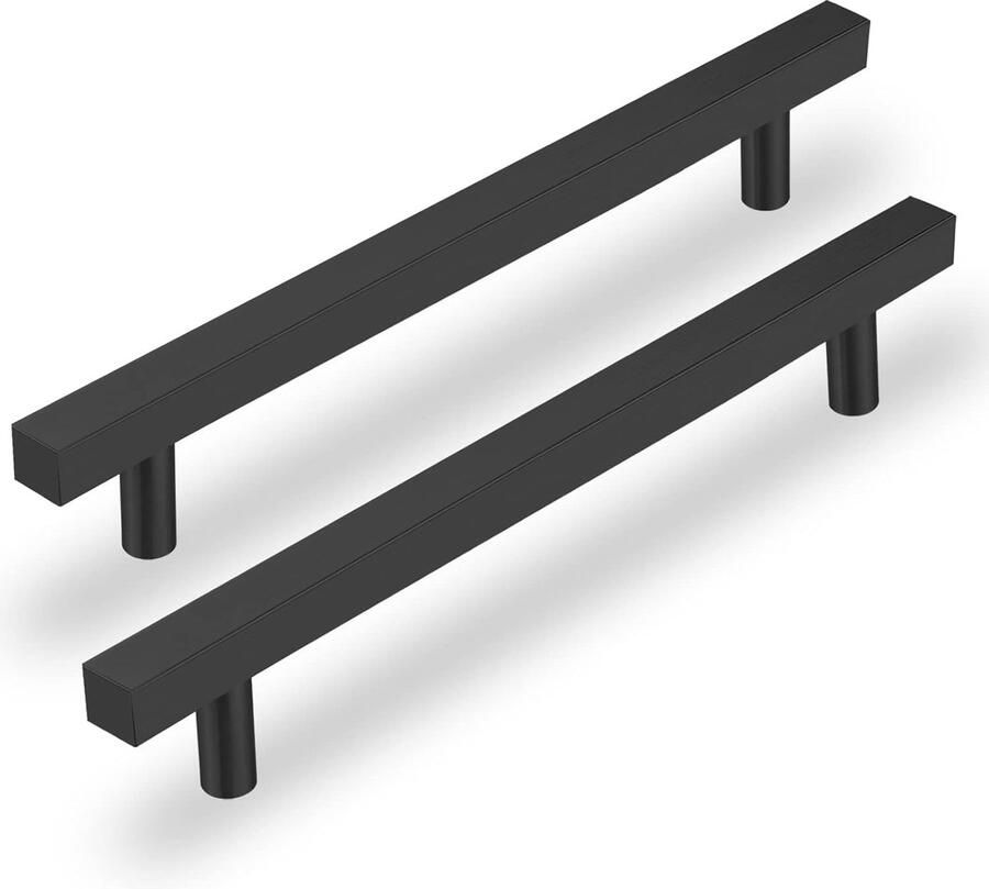 JGS Modern Zwarte Handgrepen Set voor Keukenkasten en Meubels 15 Stuks