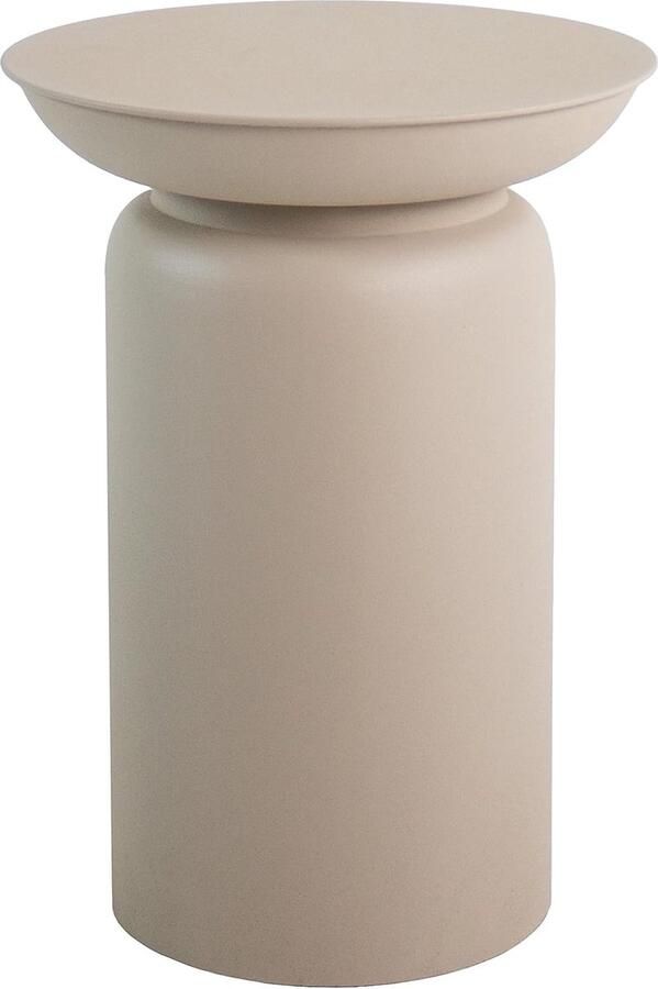 JGS Stijlvolle Beige Bijzettafel van Klei en Metaal voor Moderne Interieurs Beschikbaar in Veel Kleuren