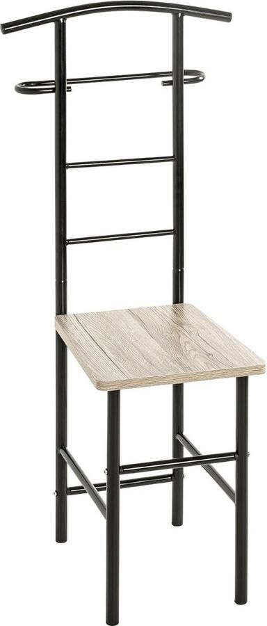 JGS Moderne Houten Dressboy met Zwarte Metalen Details en Eiken Afwerking