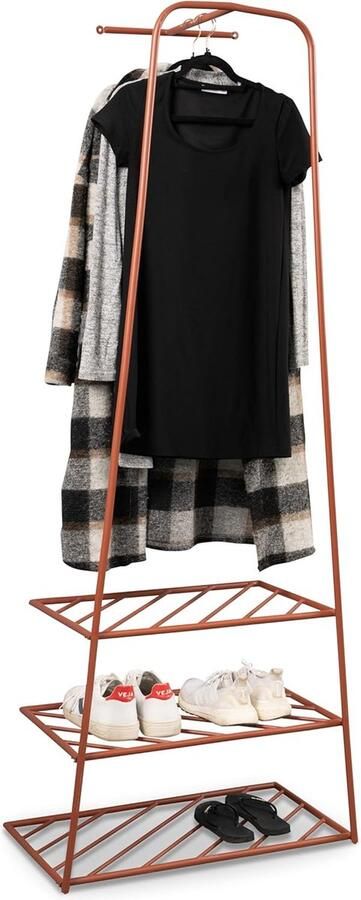 JGS Moderne Industriële Garderobe Nizza 3 Robuust Metalen Design in Unieke Roestkleur