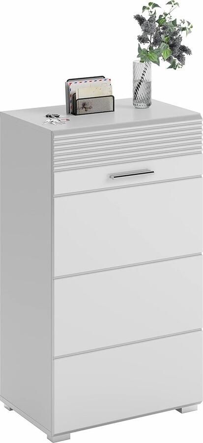 JGS Moderne Linus Schoenenkast Smal Wit Optimaal Ruimtebesparend Design