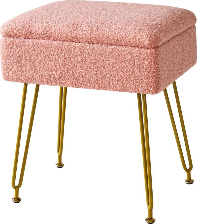 JGS Moderne Multifunctionele Fluwelen Kruk met Opbergruimte voor Stijlvolle Interieurs