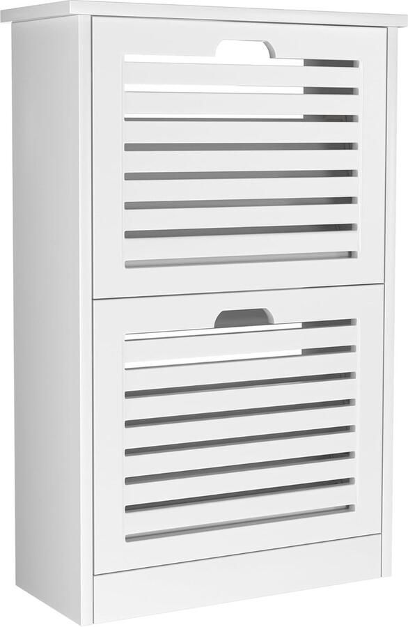 JGS Slim Schoenkast met 3 Vouwladen voor Ingang en Hal Verborgen Vrijstaande Organizer