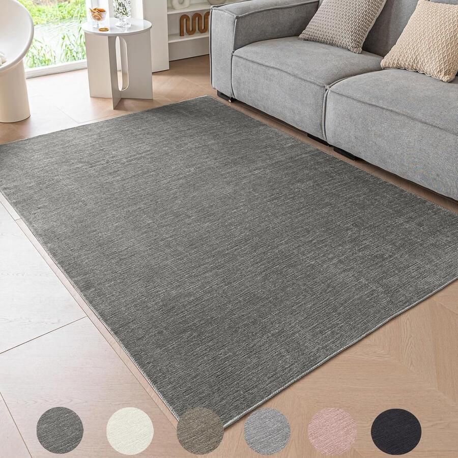 JGS Moderne Stijlvolle Vloerkleed voor Kamers in Huis Donkergrijs 60 x 90 cm