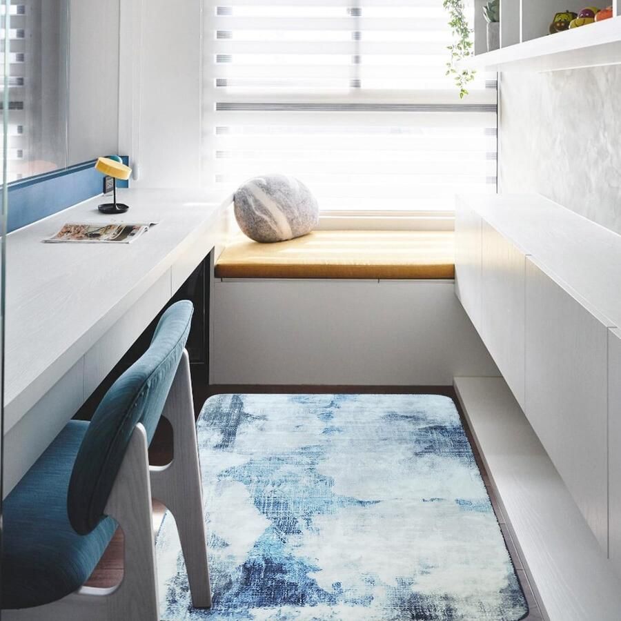 JGS Moderne Wasbare Vloerkleed Voor Woonkamer en Slaapkamer met Antislip Design en Kortpolig Ontwerp