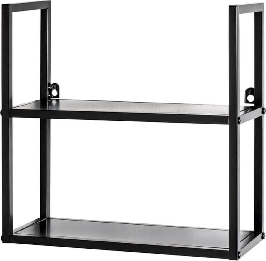 JGS Moderne Zwarte Metalen Wandplank voor Eenvoudige en Stijlvolle Opslagoplossingen