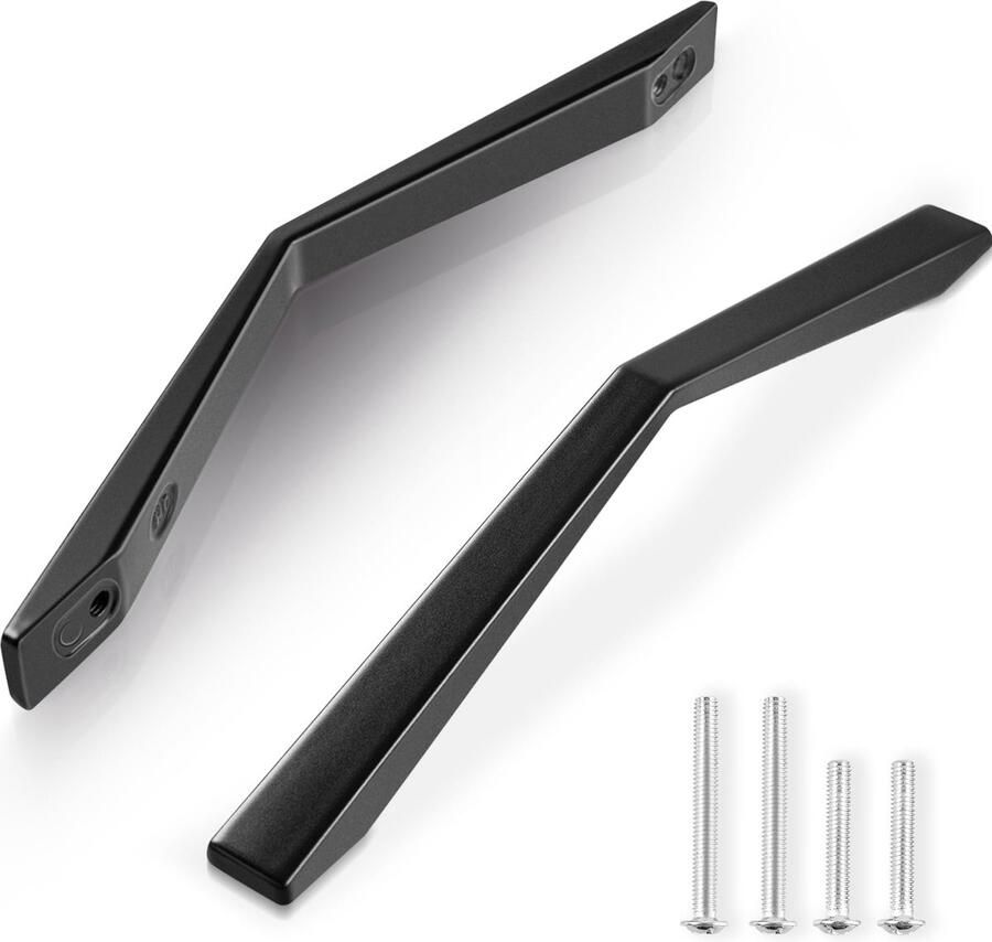 JGS Moderne Zwarte Meubelgrepen Set van 10 met Schroefmaten