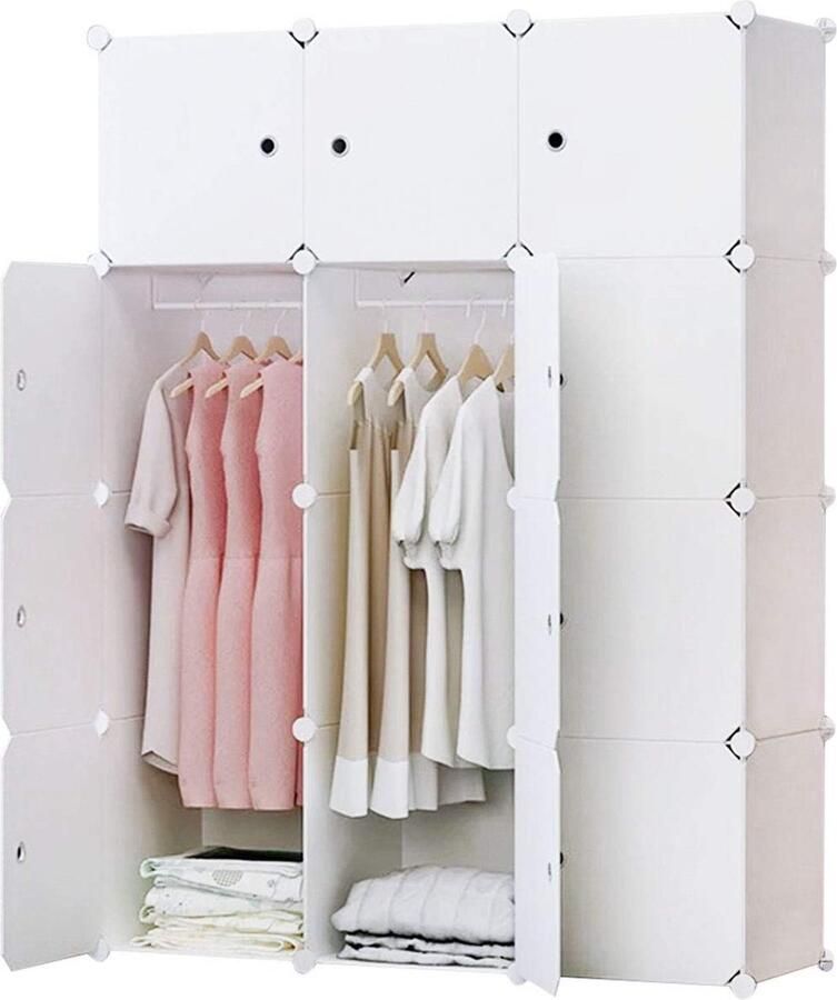 JGS Modulair Opbergsysteem met 12 Compartimenten en Deuren voor Flexibele Organisatie