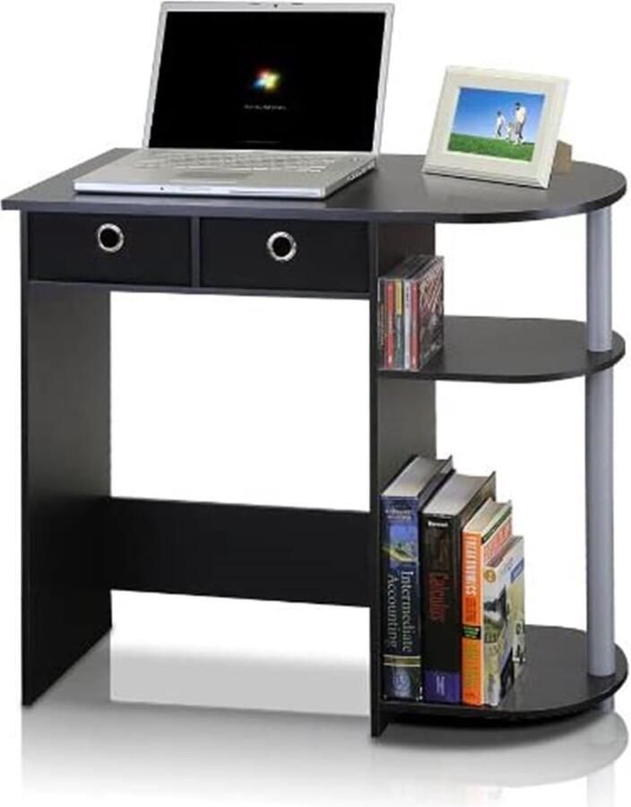 JGS Multifunctionele Thuis Werkstation in Zwart Grijs Duurzaam Laptop Notebook Computer Tafel