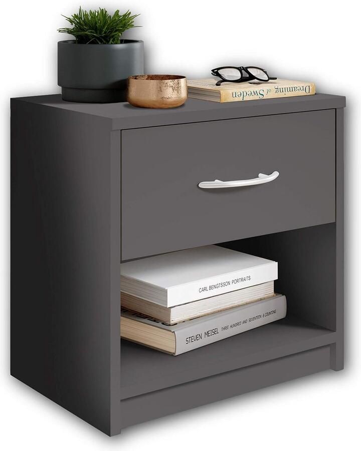 JGS Nachtkastje met Strak Design en Praktische Opbergruimte voor Slaapkamer