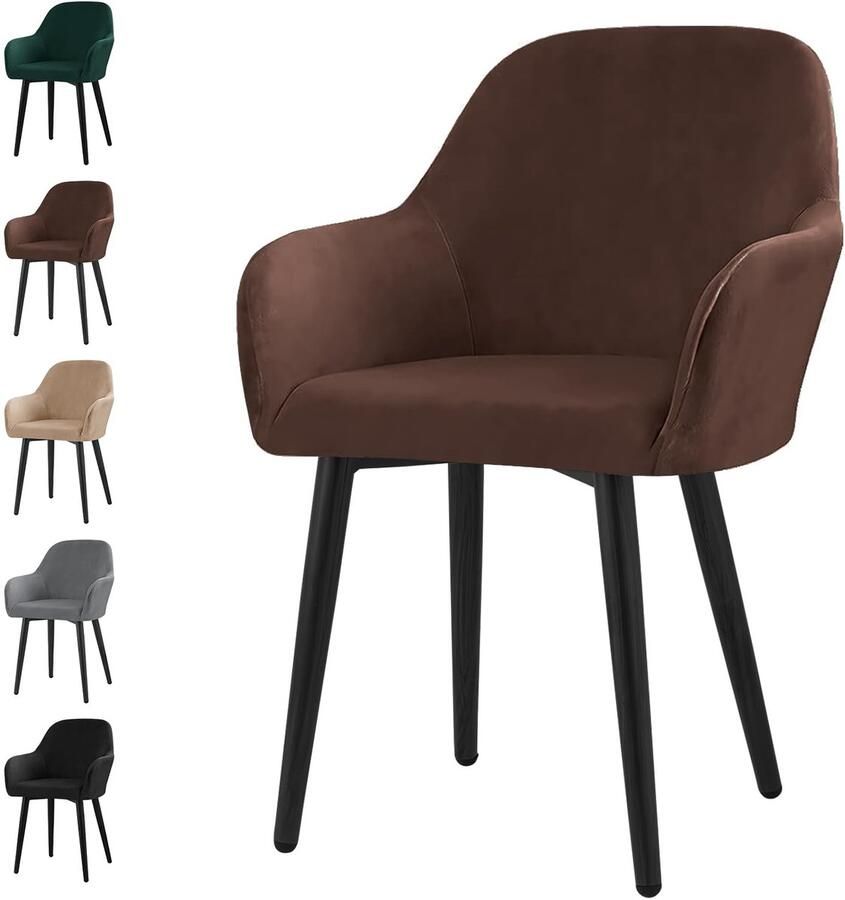 JGS Nieuwe Luxe Universele Fluwelen Stoelhoezen Set voor Eetkamerstoelen en Feestgelegenheden