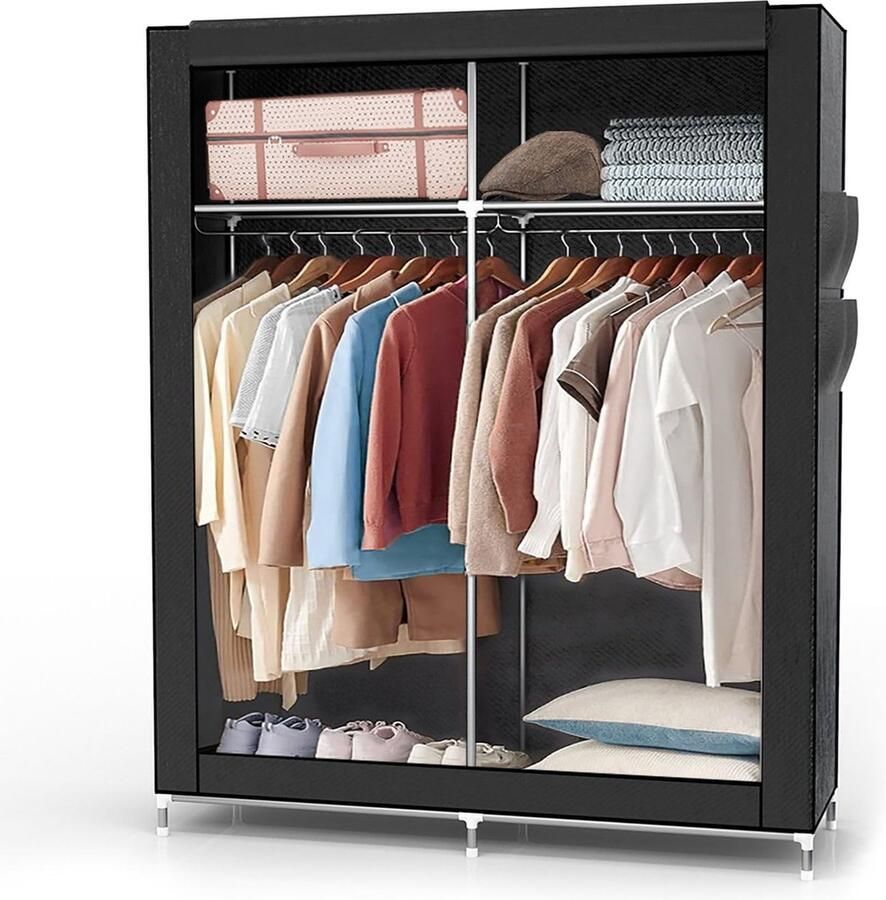 JGS Opvouwbare Kledingkast met Veelzijdige Opbergmogelijkheden voor Thuis en Onderweg