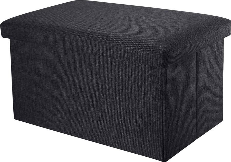JGS Opvouwbare Opbergkruk met Linnen Uiterlijk voor Stijlvolle Organisatie