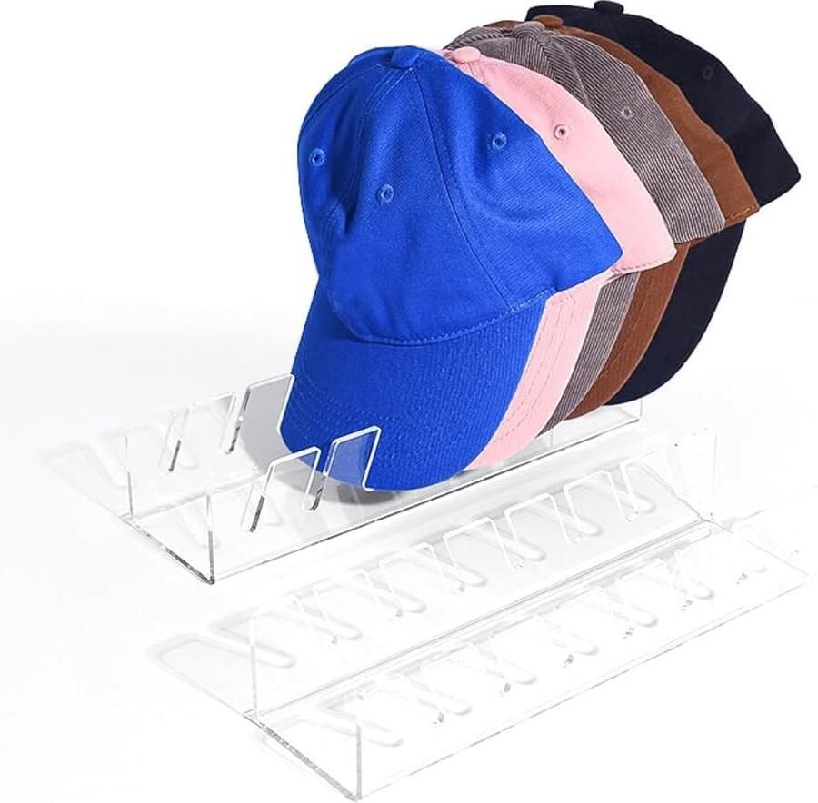 JGS Praktische en Decoratieve Hoedenhouder voor Baseball Caps Set van 2 Stuks