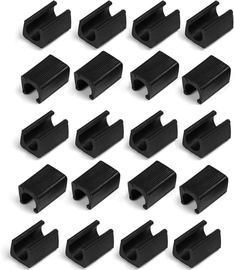 JGS Premium 20 stuks Plastic Vloerbeschermer Anti-Slip Stoelpoot Doppen Buis Inzetstuk Diameter 12mm Zwart Huisdecoratie en Meubelaccessoires